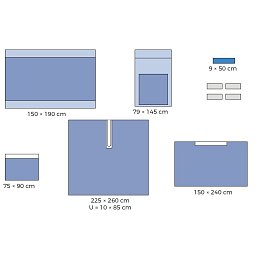 Obrázek pro produkt Univerzální set s výřezem ve tvaru  „U“ dvouvrstvý