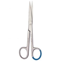 Obrázek pro produkt Chirurgické nůžky špičaté/špičaté, rovné, 130 mm, 25 ks